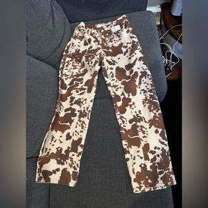New Free People We The Free Risk Taker High-Rise Straight  Printed Jeans Size 27